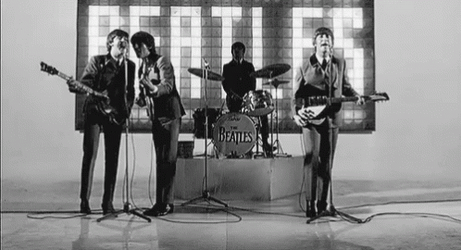 Beatles Back And White Stage Performance GIF