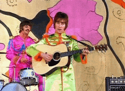 Beatles John Lennon Ringo Starr Performing GIF