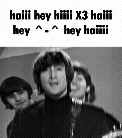 Beatles Saying Haiii Hey Hiii GIF