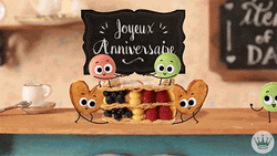 Beautiful Animated Hearts Happy Birthday GIF