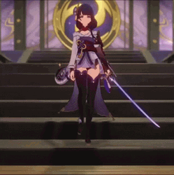 Beautiful Baal Walking Down The Stairs GIF