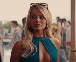 Beautiful Blonde Margot Robbie Slow Motion GIF