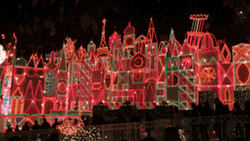 Beautiful Christmas Lights Filled Disneyland GIF