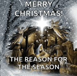 Beautiful Christmas Mama Mary Snowy GIF