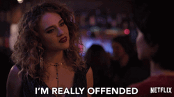 Beautiful Curly Girl Saying Im Really Offended GIF