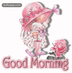 Beautiful Cute Good Morning Glittery Pink GIF