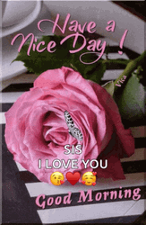 Beautiful Cute Good Morning Pink Rose GIF