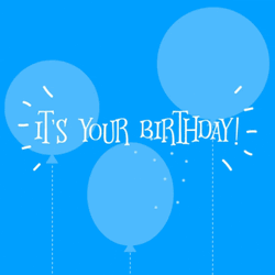 Beautiful Flickering Balloons Happy Birthday GIF