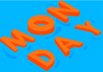 Beautiful Floating Letters Happy Monday GIF