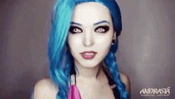 Beautiful Girl Jinx Cosplay GIF