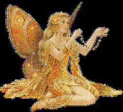 Beautiful Golden Fairy GIF