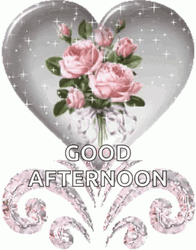 Beautiful Good Afternoon Flower Heart GIF