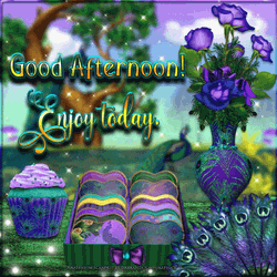 Beautiful Good Afternoon Peacock Colors GIF
