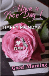 Beautiful Happy Monday Pink Rose GIF