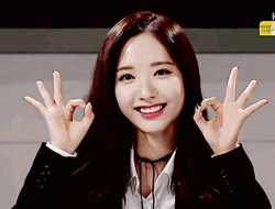 Beautiful Kpop Idol Okay Sign GIF