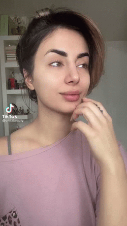 Beautiful Lady Makeup Transition  GIF