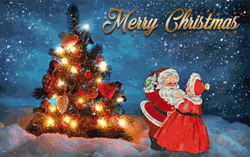 Beautiful Mister And Mistress Santa Merry Christmas GIF
