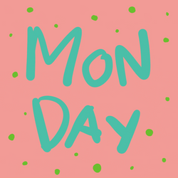 Beautiful Monday Flashing Colorful Text GIF