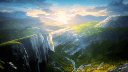Beautiful Mountains Anime Scenery