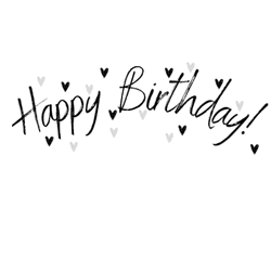 Beautiful Moving Hearts Happy Birthday GIF