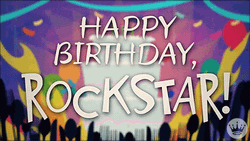 Beautiful Rockstar Happy Birthday GIF