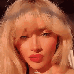 Beautiful Sabrina Carpenter Sunset Make Up GIF