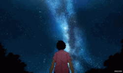Beautiful Sky Meteor Shower Animation GIF