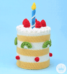 Beautiful Spinning Layered Cake Happy Birthday GIF
