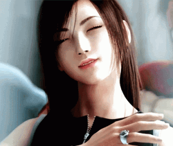 Beautiful Tifa Winking GIF