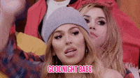 Beautiful Woman Waving Good Night Babe  GIF