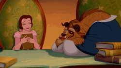 Beauty And Beast Felt Sleepy After Reading Books GIF