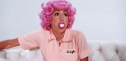 Beauty School Dropout Frenchy Bubble Gum GIF
