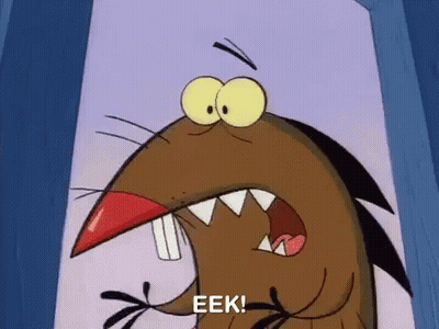 Beaver Cartoon Screaming GIF