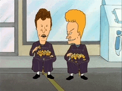 Beavis And Butt Head Eating Nacho GIF