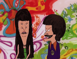 Beavis And Butt Head With Wig GIF