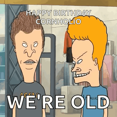 Beavis And Butthead Are Standing Next To Each Other In A Store . GIF