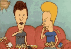 Beavis And Butthead Eating Nachos GIF