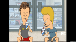 Beavis And Butthead Fast Drinking GIF