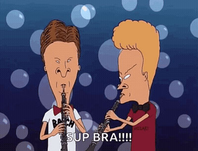 Beavis And Butthead Playing Clarinets GIF