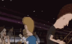 Beavis And Butthead Punch Kick Training GIF