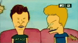 Beavis And Butthead Shoulder Shake Laugh GIF