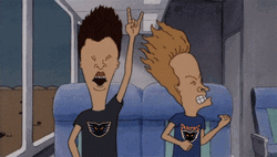 Beavis And Butthead Travel Jamming GIF