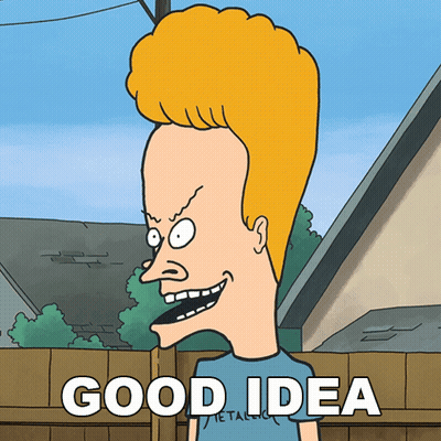 Beavis From Beavis And Butthead Is Smiling And Wearing A Shirt That Says Metallica GIF