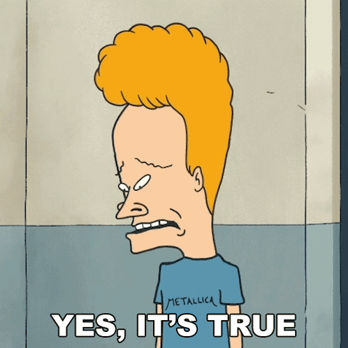 Beavis From Beavis And Butthead Wearing A Metallica Shirt GIF