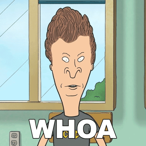 Beavis From Beavis And Butthead With Whoa On Shirt GIF