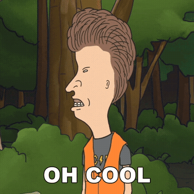Beavis Saying Oh Cool In Forest GIF