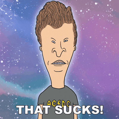 Beavis Saying That Sucks GIF