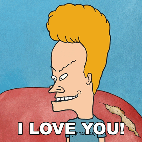 Beavis Says I Love You GIF