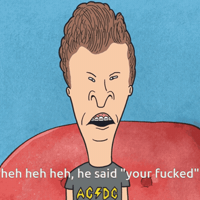 Beavis Wearing AG4DC Shirt GIF