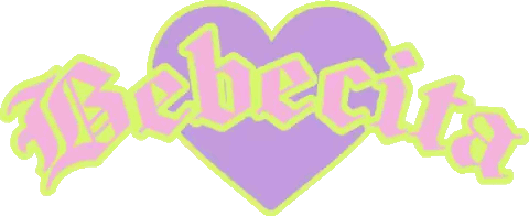 Bebecita Logo With Purple Heart Sticker